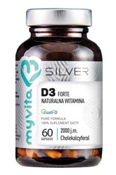 Vitamine D 3 FORTE 2000 et 60 gélules MYVITA SILVER